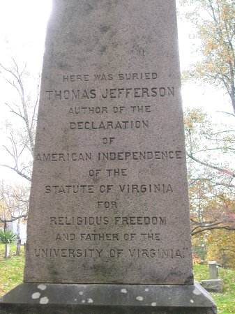 Jefferson's Tombstone