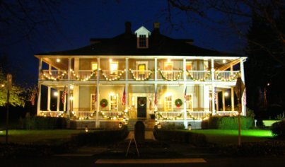 Grant House at Christmastime