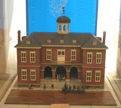 Model of Federal Hall in New York City; site of Washington's Inauguration