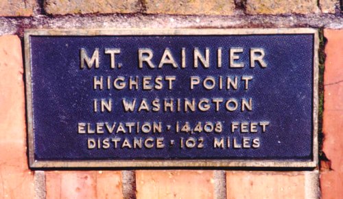 Mount Rainier sign from Council Crest