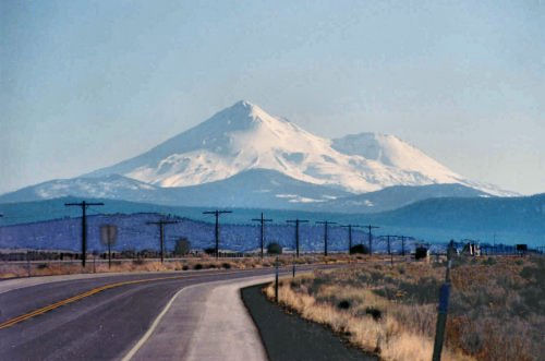 Mount Shasta with Shastine showing clearly