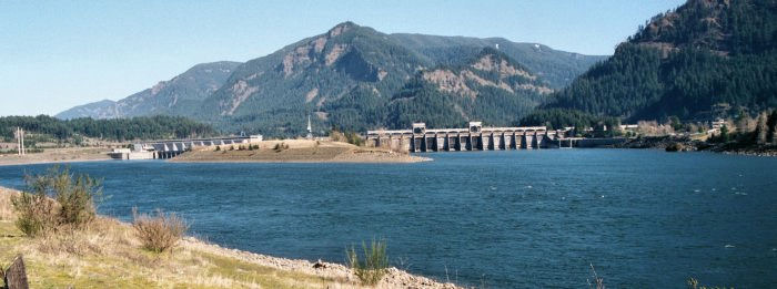 Bonneville Dam from the west