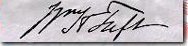 William Howard Taft's signature